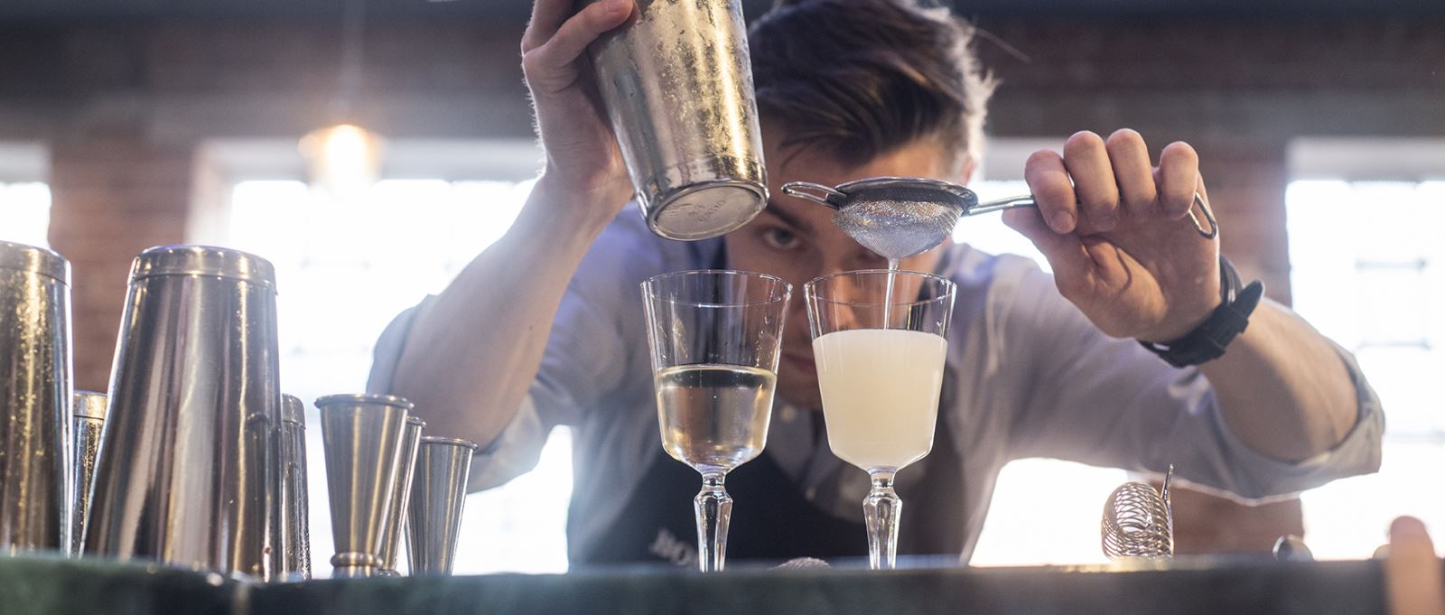 Cocktail making at Bombay Sapphire Distillery, Hampshire